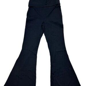 Offline by Aerie Women's OG Super Flare Foldover Hi-rise Pants Black Size Large